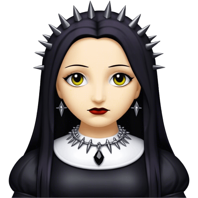 goth monalisa with spiked collar emoji