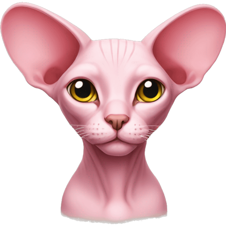 Pink sphinx cat emoji