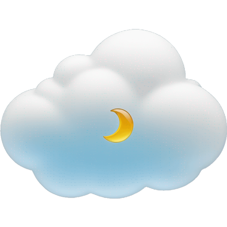 A cloud with moon behind it emoji