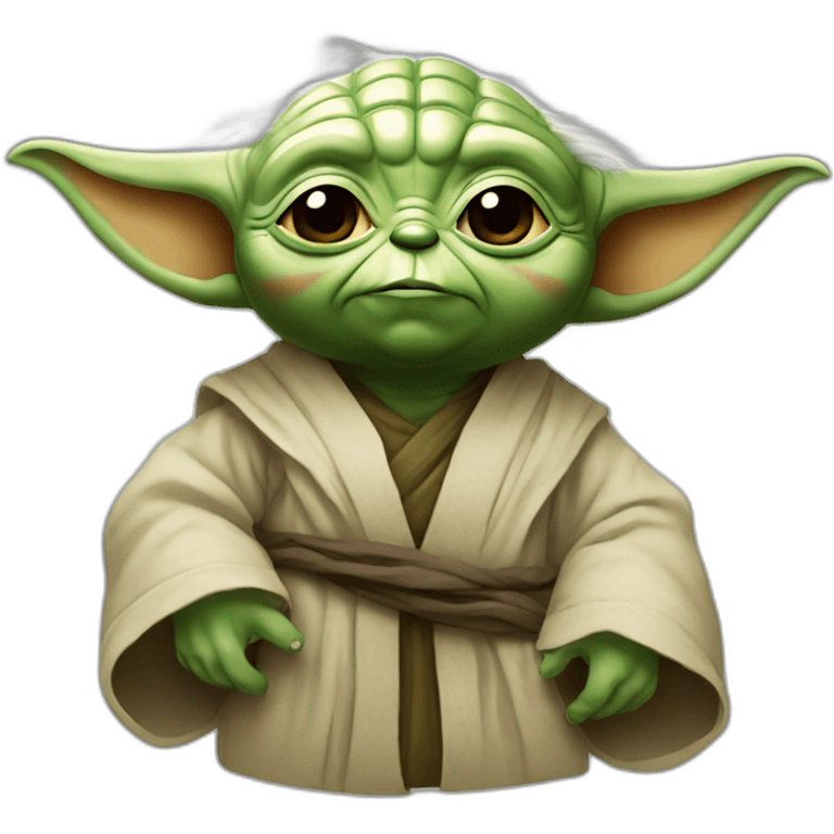 Yoda with goloum emoji