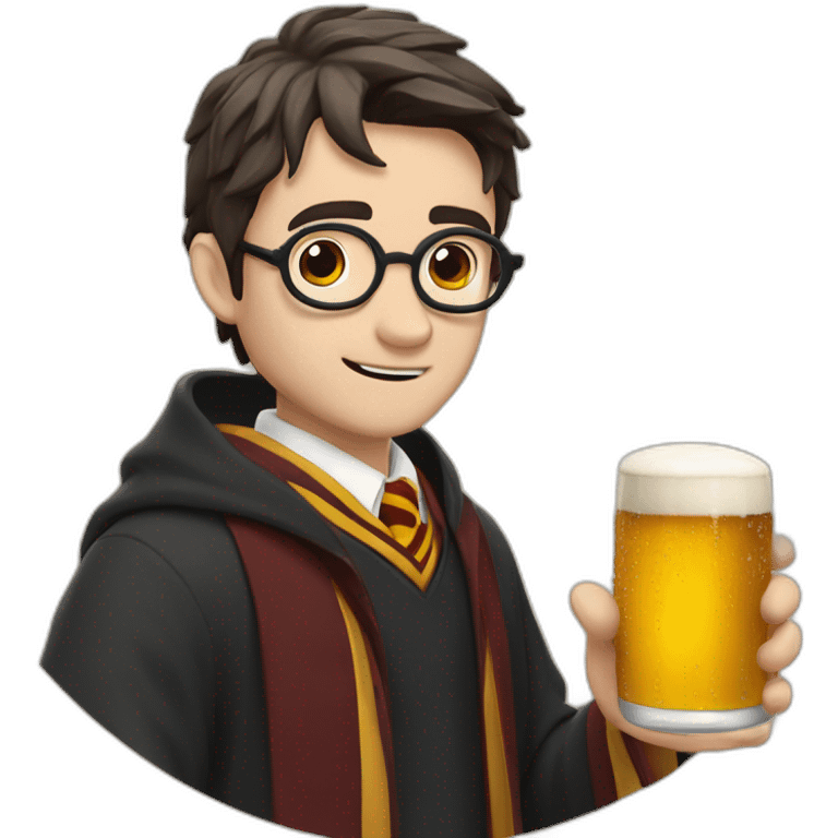 Harry Potter qui boit une bière emoji