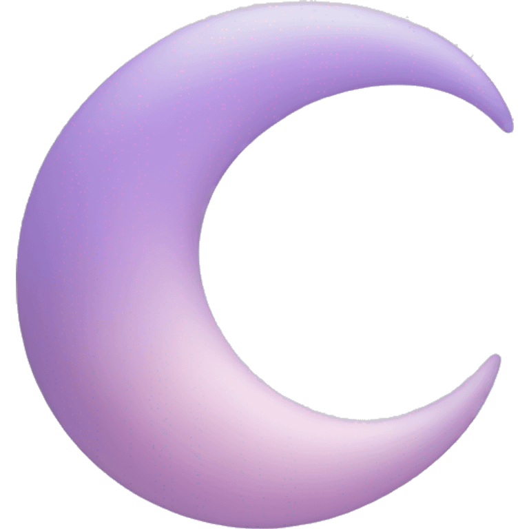 Pastel lilac-gradient crescent emoji