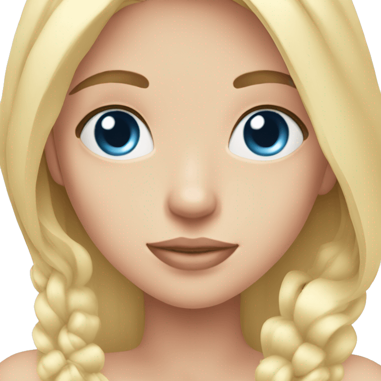 Blond blue eyes girl long hair rosé  emoji