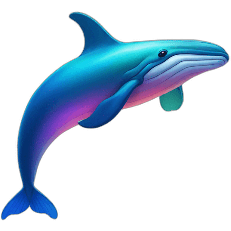 Rainbow humpback whale emoji