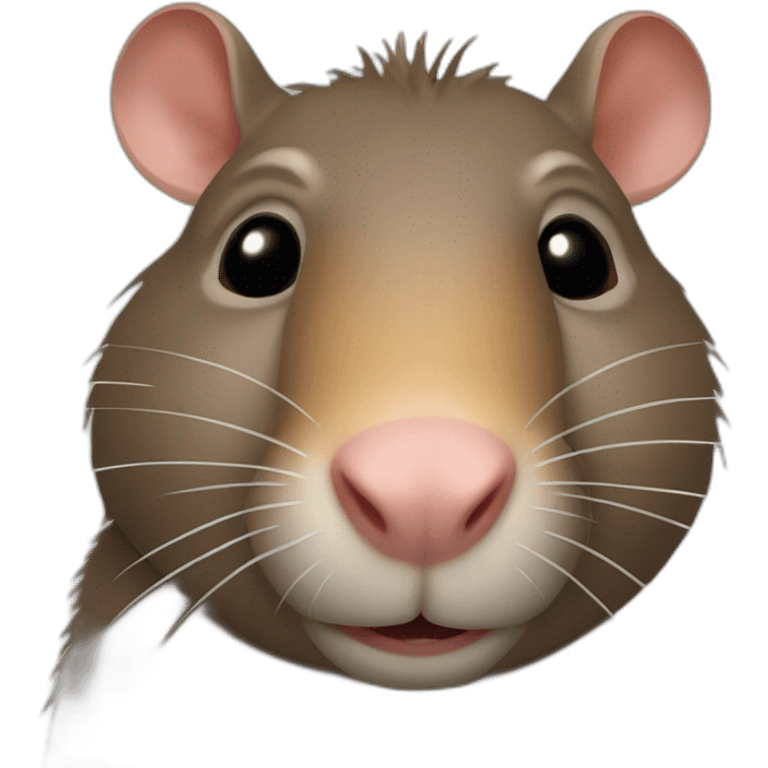 Un rat qui chevauche un capibara emoji