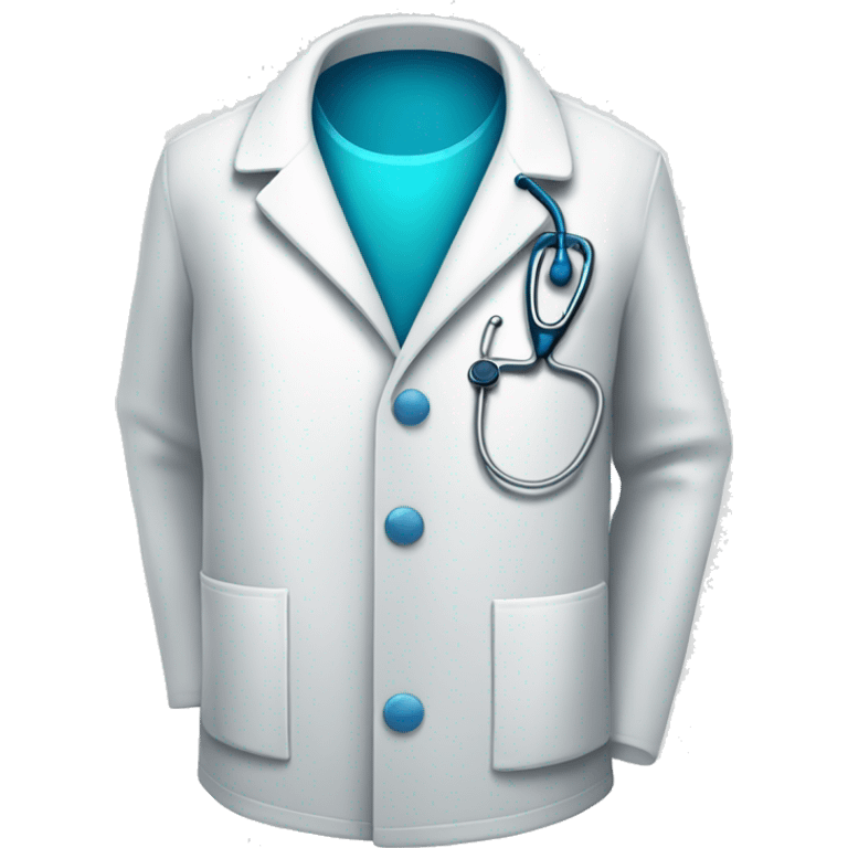 Lab coat with stethoscope emoji