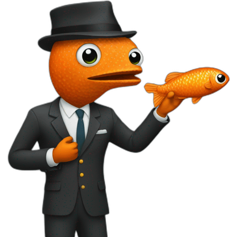 Fishstick in a suite emoji