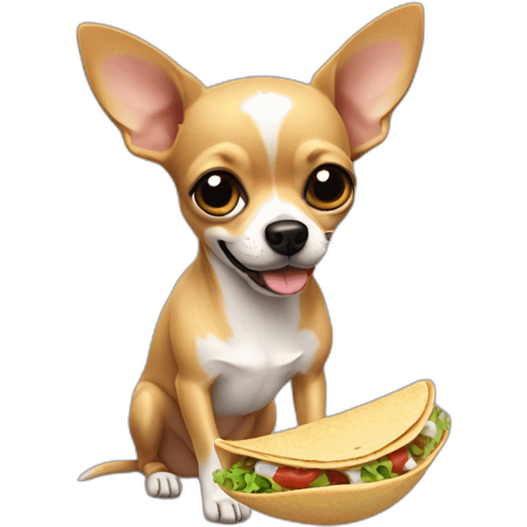 Chihuahua comiendo tacos  emoji