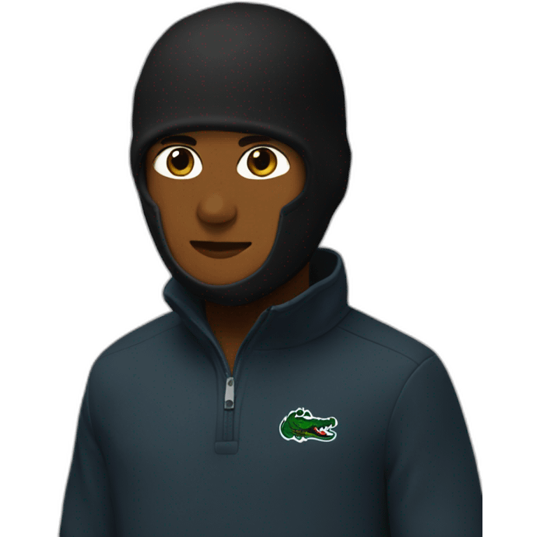 Lacoste black balaclava boy emoji