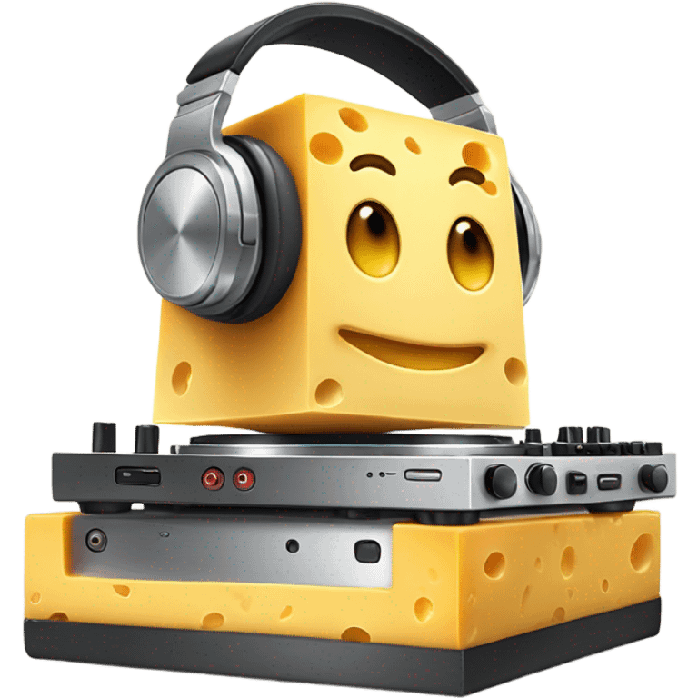 Cheese that is djing  emoji