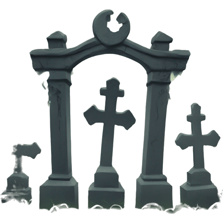 Creepy graveyard emoji