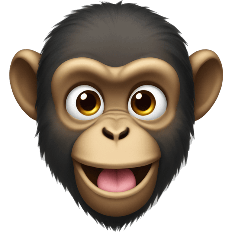 Monkey pulling his ears and sticking his tongue out emoji