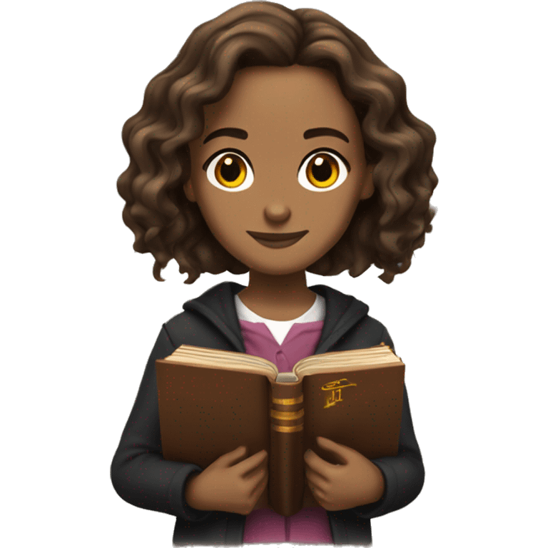 Hermione Granger with a book emoji