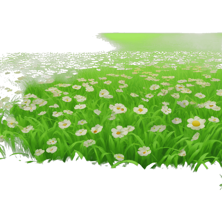 grass field with flowers emoji