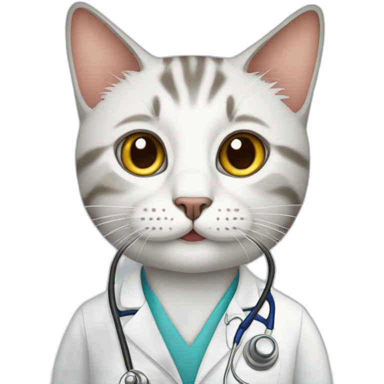 cat look like doctor emoji