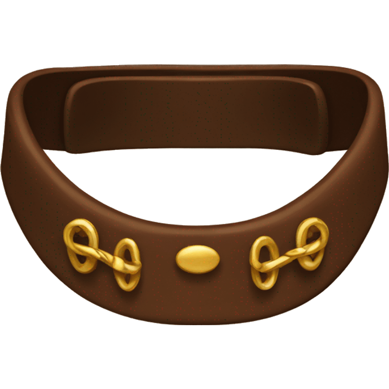 Brown collar with gold  emoji