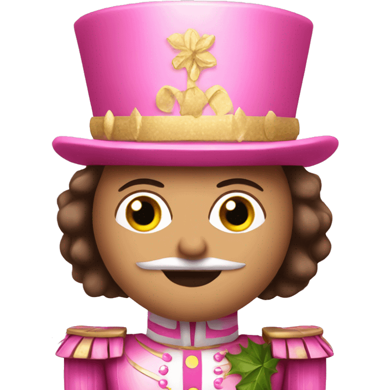 Pink Christmas nutcracker  emoji