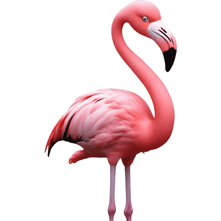 Flamingo with hearts ￼ emoji