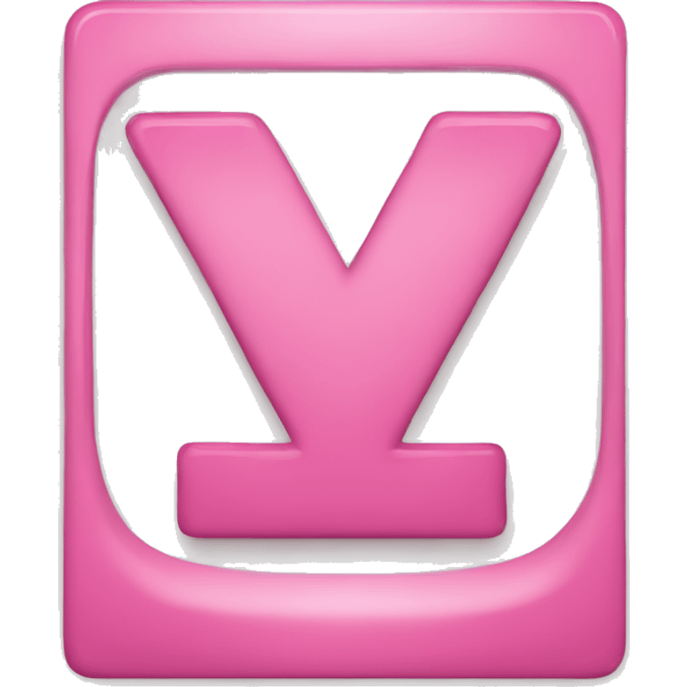 Pink letter V emoji