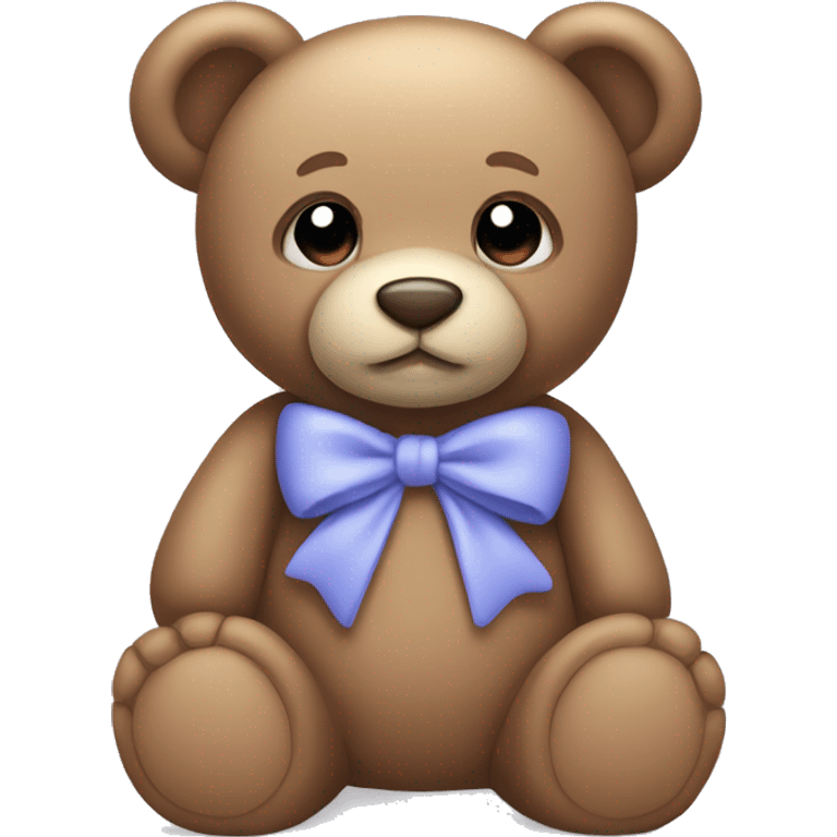 Teddy bear with a Periwinkle bow emoji