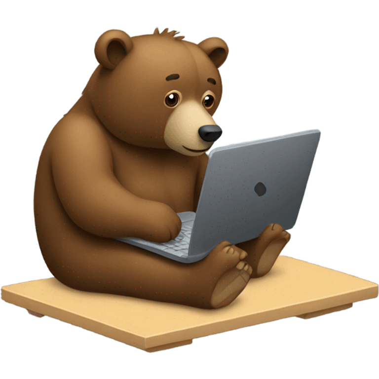 bear with laptop emoji