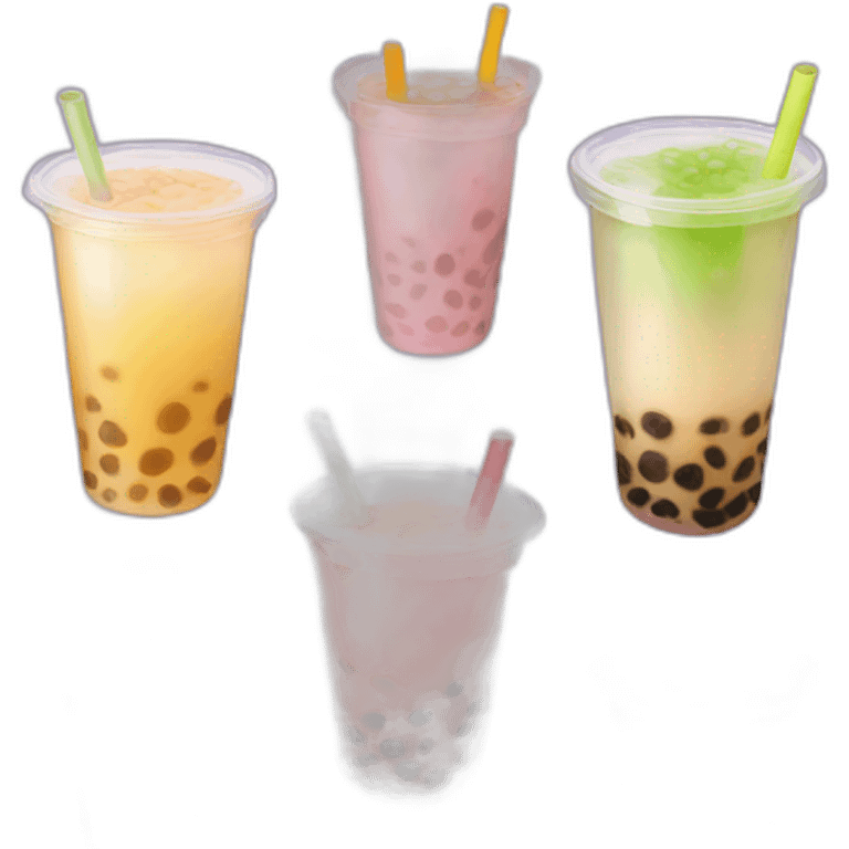 Chat qui boit un bubble tea emoji