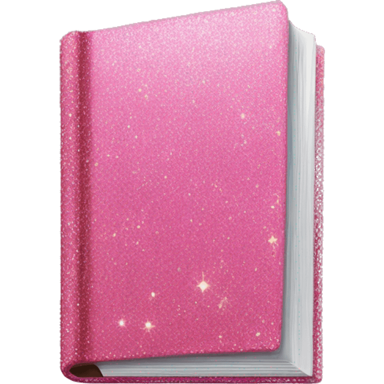 Pink skinny book with glitter  emoji