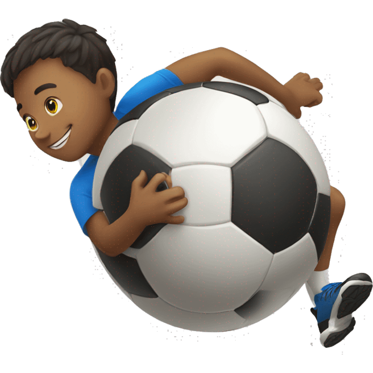 boy balancing a soccer ball emoji