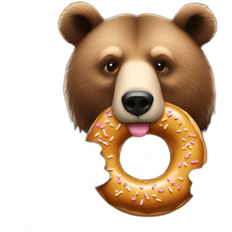 bear eating an donnut emoji