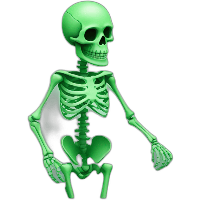 green skeleton emoji