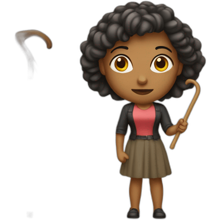 Woman-with-one-cane emoji