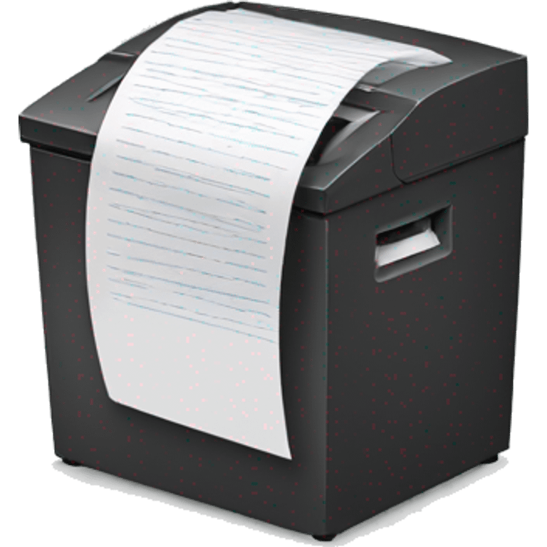 paper going through document shredder emoji