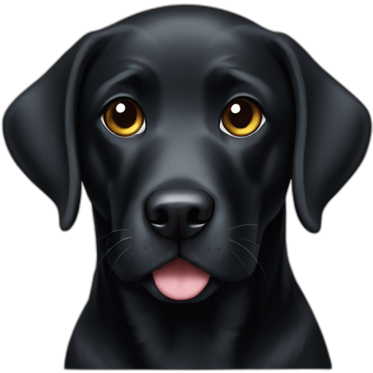 Black labrador dog emoji