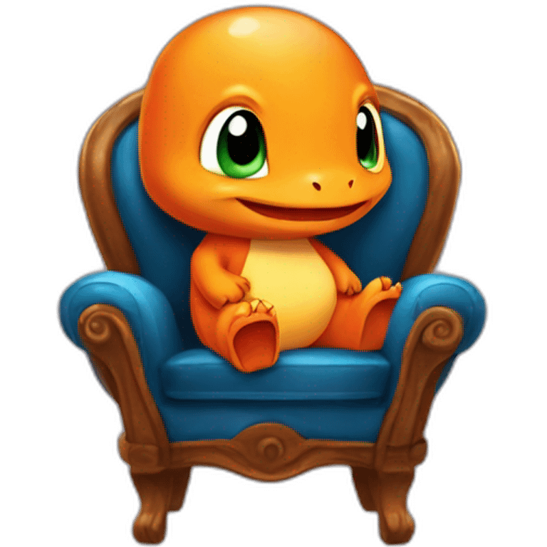 Charmander in a chair emoji