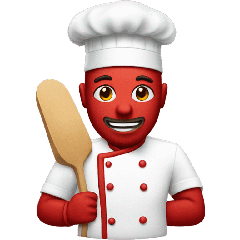 red  chef candy whit face emoji