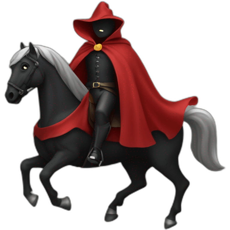 headless horseman wearing a red cape emoji