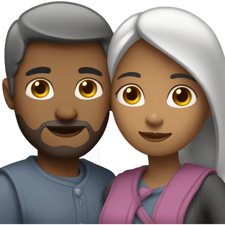 Couple standing in intimate embrace emoji