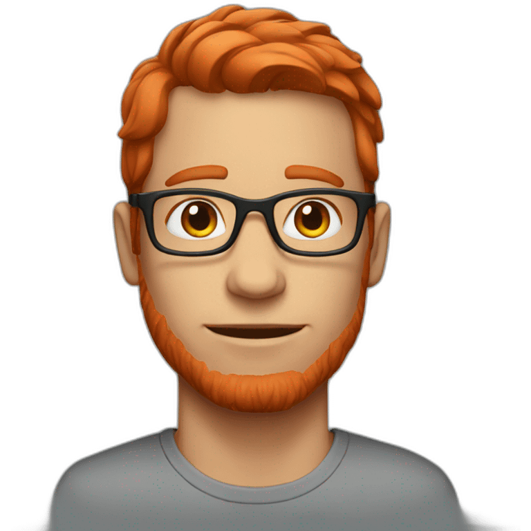 red hair men with glasses emoji