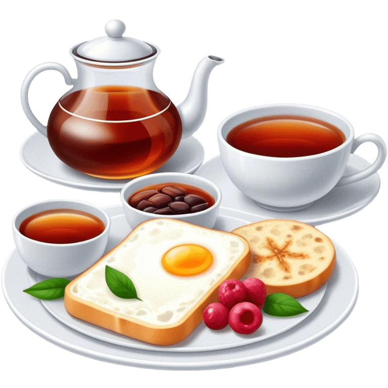 Turkish breakfast with Turkish tea beautiful finish emoji