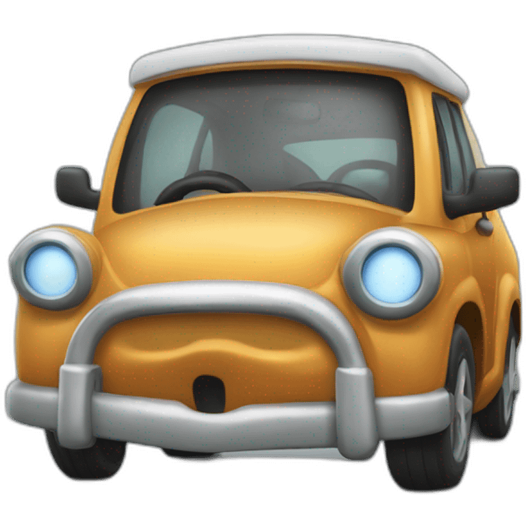 vache sûr une voiture emoji