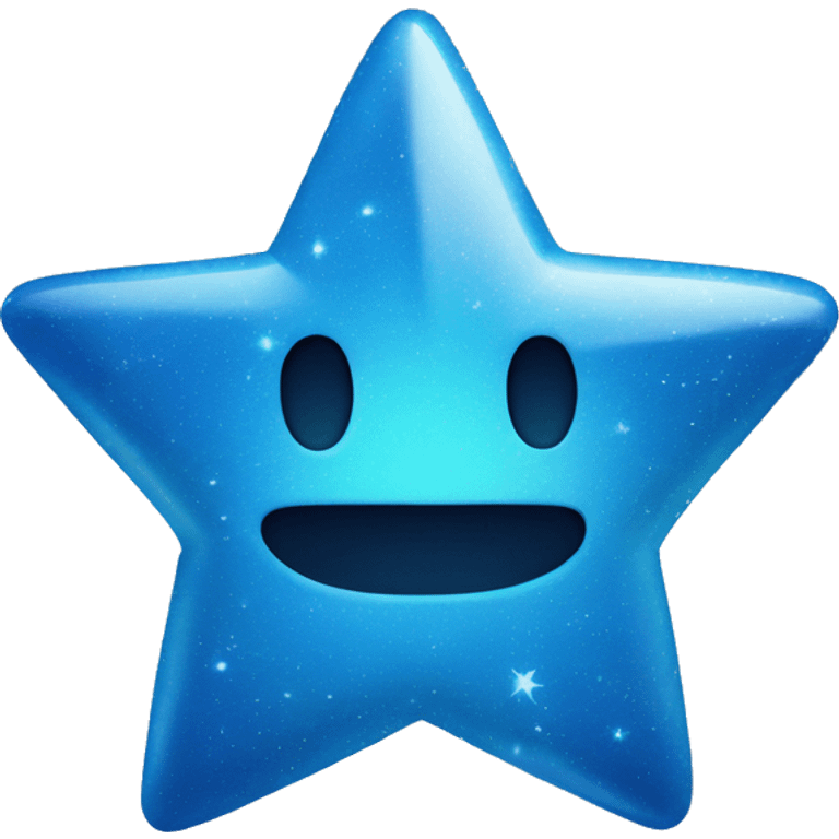 a blue shinning star emoji