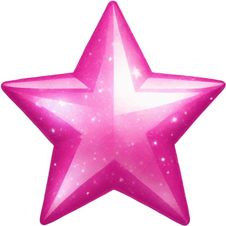 Pink shiny discoball shaped star  emoji