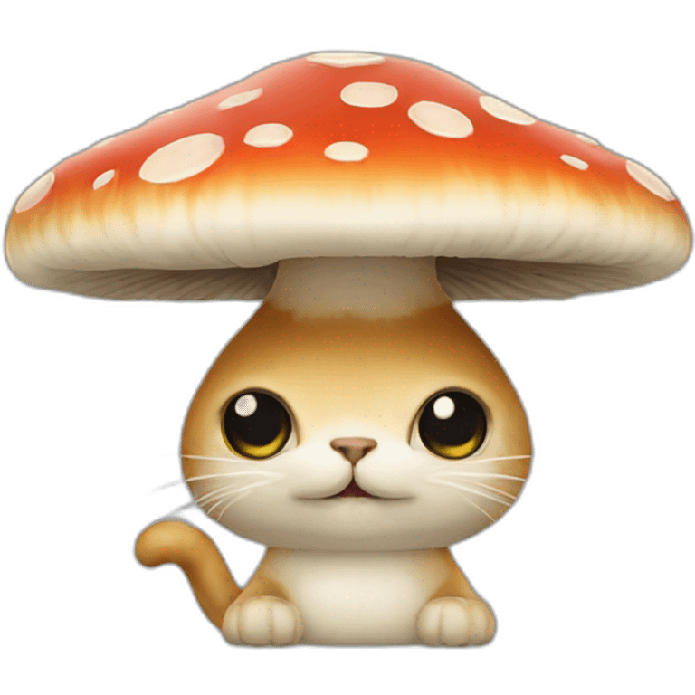 cat mushroom with eyes  emoji