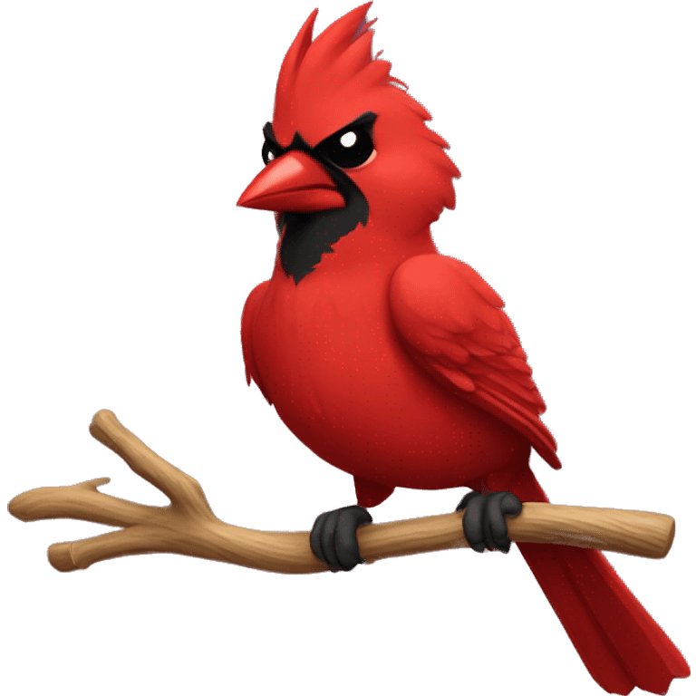 Cardinal flexing over wildcat emoji