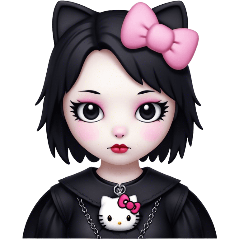  goth hello kitty emoji