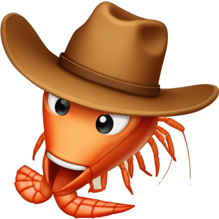 shrimp with cowboy hat emoji