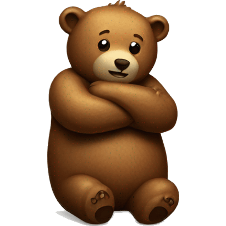 bear hugging oil emoji