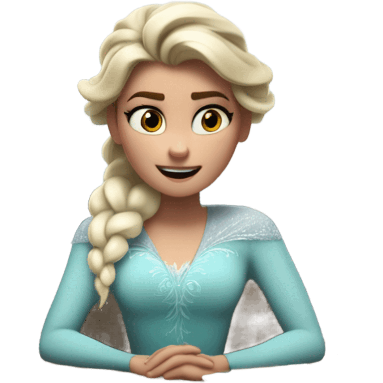 Elsa wants to go home but Fran making her stay at the office emoji