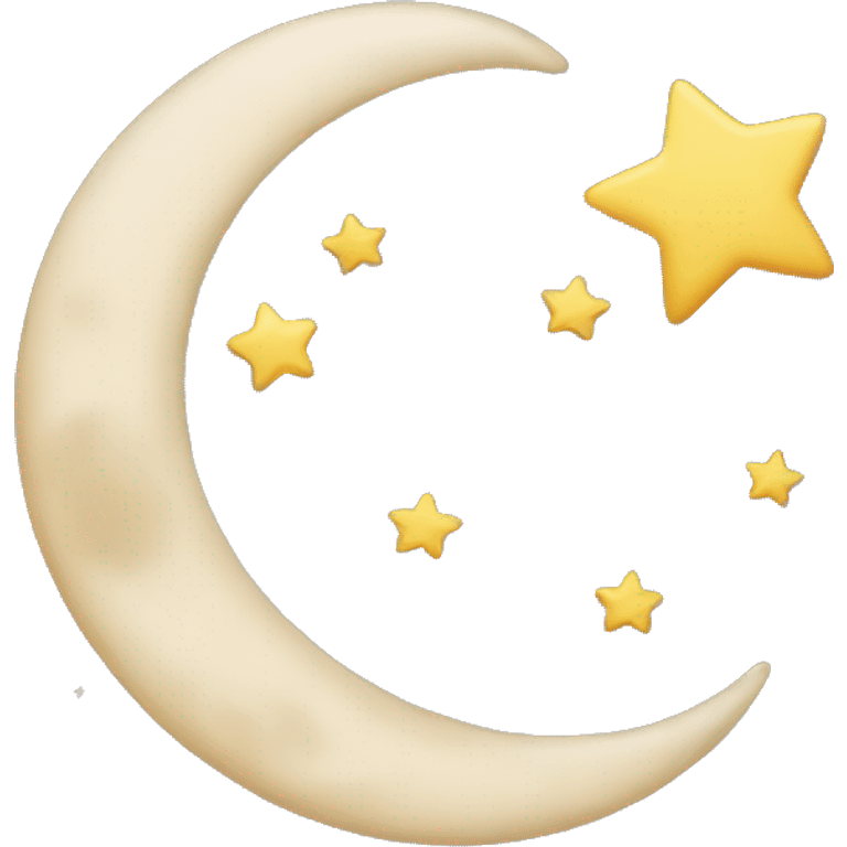 Moon with star emoji