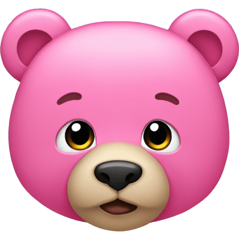 Oso con lazo rosa emoji